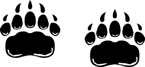 Bear paws speak for your team mascot vinyl sports sticker. Customize as you order. Bear Paws